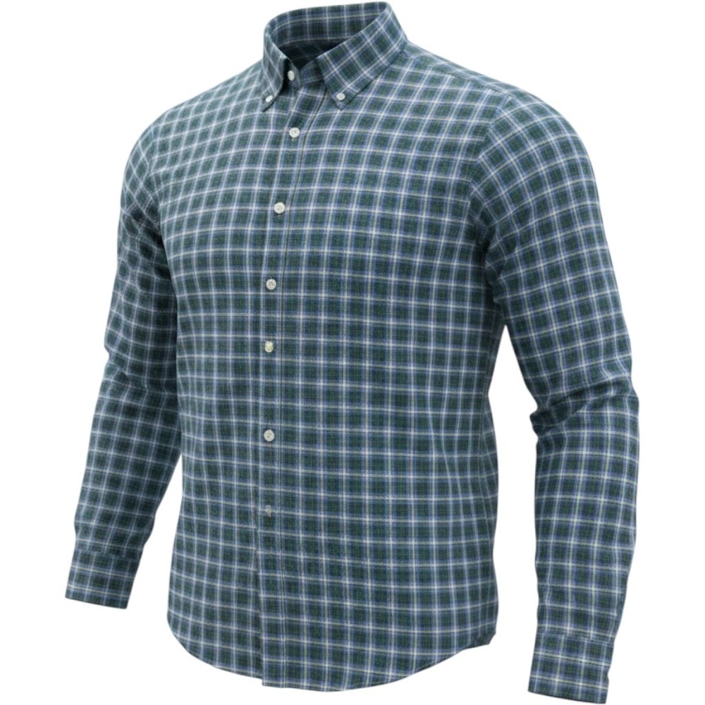 Ralph Lauren Custom Fit Plaid Button Down Shirt Mens XXL Blue Green Long Sleeve